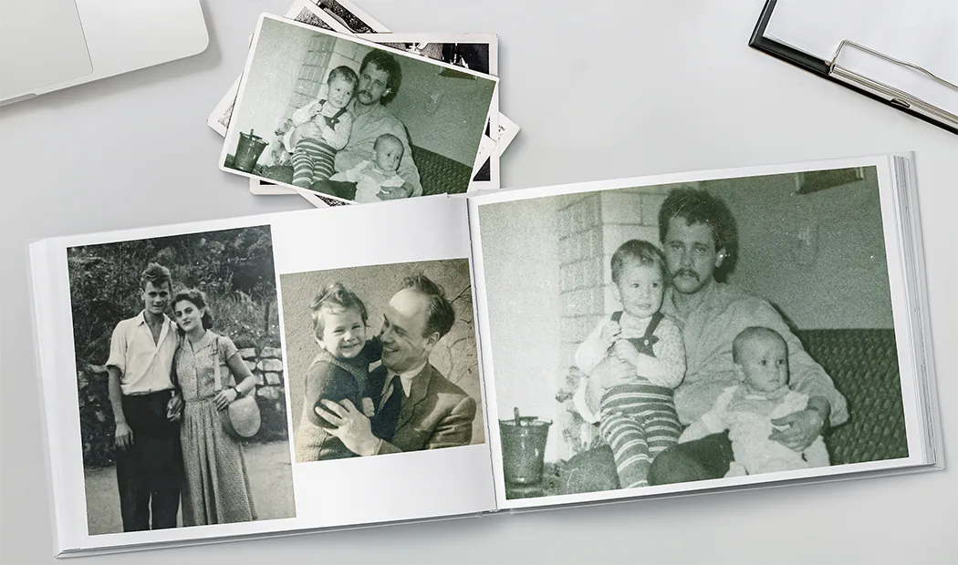 How to Make a Family History Photo Book for Dad